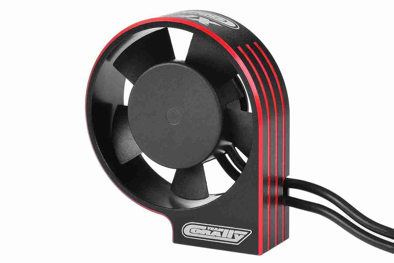 Team Corally Ultra High Speed Cooling Fan XF-30 w/BEC connector 30mm Black Red Team Corally Ultra High Speed Cooling Fan XF-30 w/BEC connector 30mm Black Red