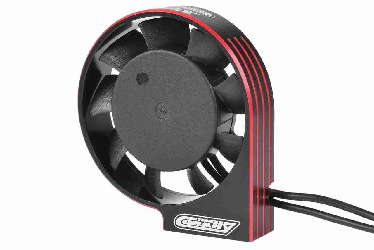 Team Corally Ultra High Speed Cooling Fan XF-40 w/BEC connector 40mm Black Red Team Corally Ultra High Speed Cooling Fan XF-40 w/BEC connector 40mm Black Red
