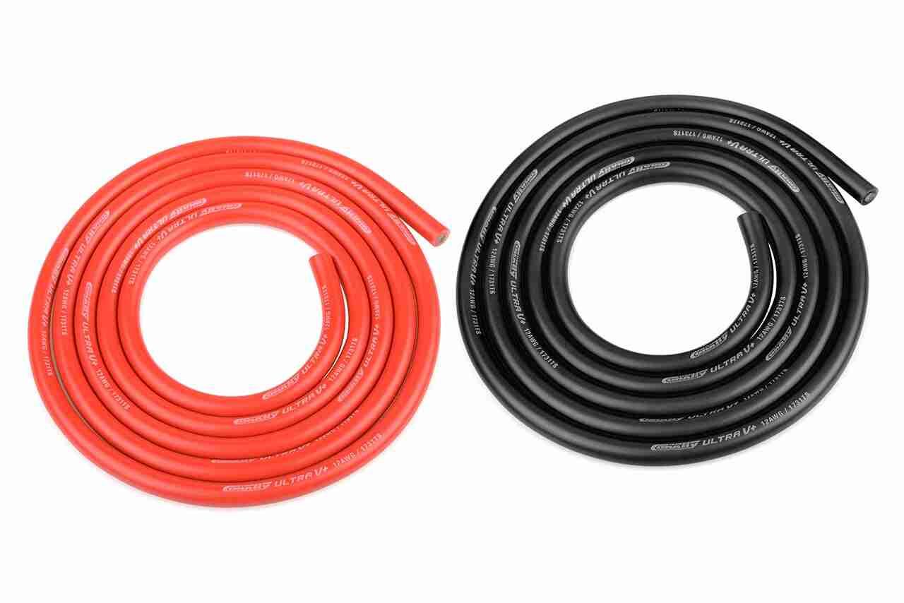 Corally Ultra V+ Silicone Wire Super Flexible Black and Red 12AWG 1731 / 0.05 Strands ODø 4.5mm 2x 1m Corally Ultra V+ Silicone Wire Super Flexible Black and Red 12AWG 1731 / 0.05 Strands ODø 4.5mm 2x 1m