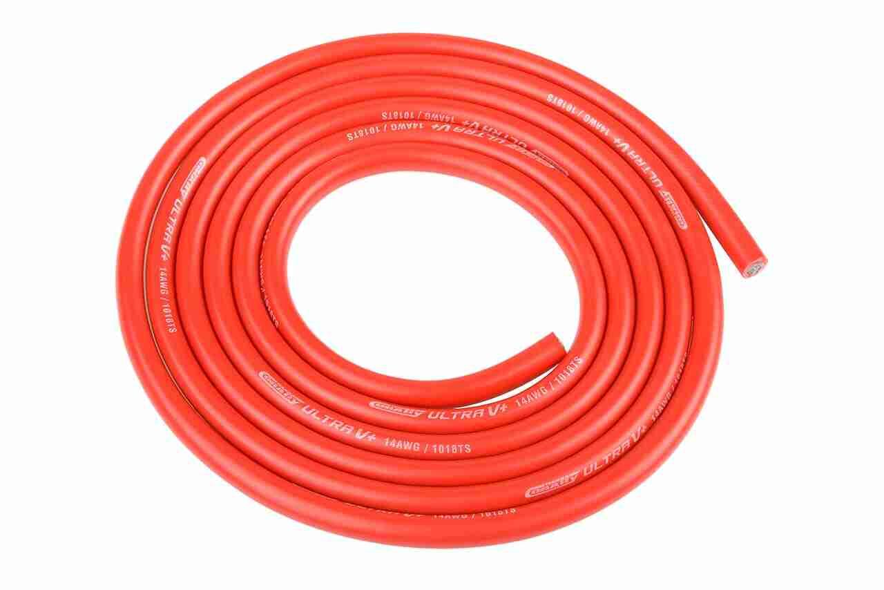Corally Ultra V+ Silicone Wire Super Flexible Red 14AWG 1018 / 0.05 Strands ODø 3.5mm 1m Corally Ultra V+ Silicone Wire Super Flexible Red 14AWG 1018 / 0.05 Strands ODø 3.5mm 1m