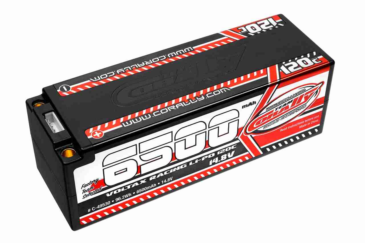 Corally Voltax 120C LiPo Battery 6500mAh 14.8V Stick 4S 5mm Bullit Corally Voltax 120C LiPo Battery 6500mAh 14.8V Stick 4S 5mm Bullit