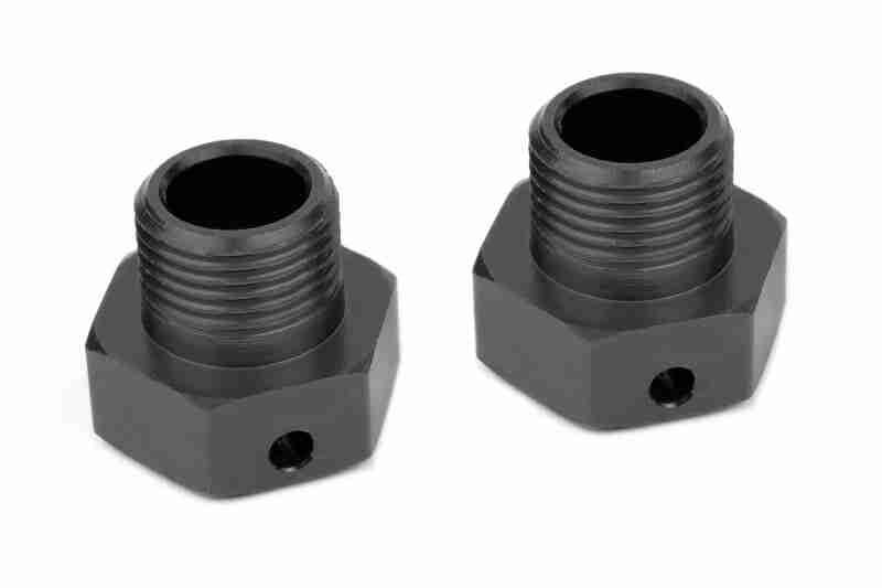 Team Corally Wheel Hex Adapter Aluminum Black 2 Pcs Team Corally Wheel Hex Adapter Aluminum Black 2 Pcs