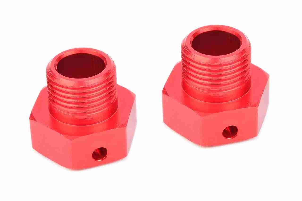Team Corally Wheel Hex Adapter Aluminum Red 2 Pcs Team Corally Wheel Hex Adapter Aluminum Red 2 Pcs
