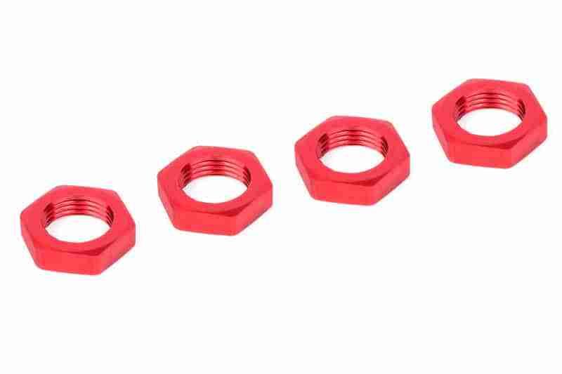 Team Corally Wheel Nut Serrated Aluminum Red 4 Pcs Team Corally Wheel Nut Serrated Aluminum Red 4 Pcs