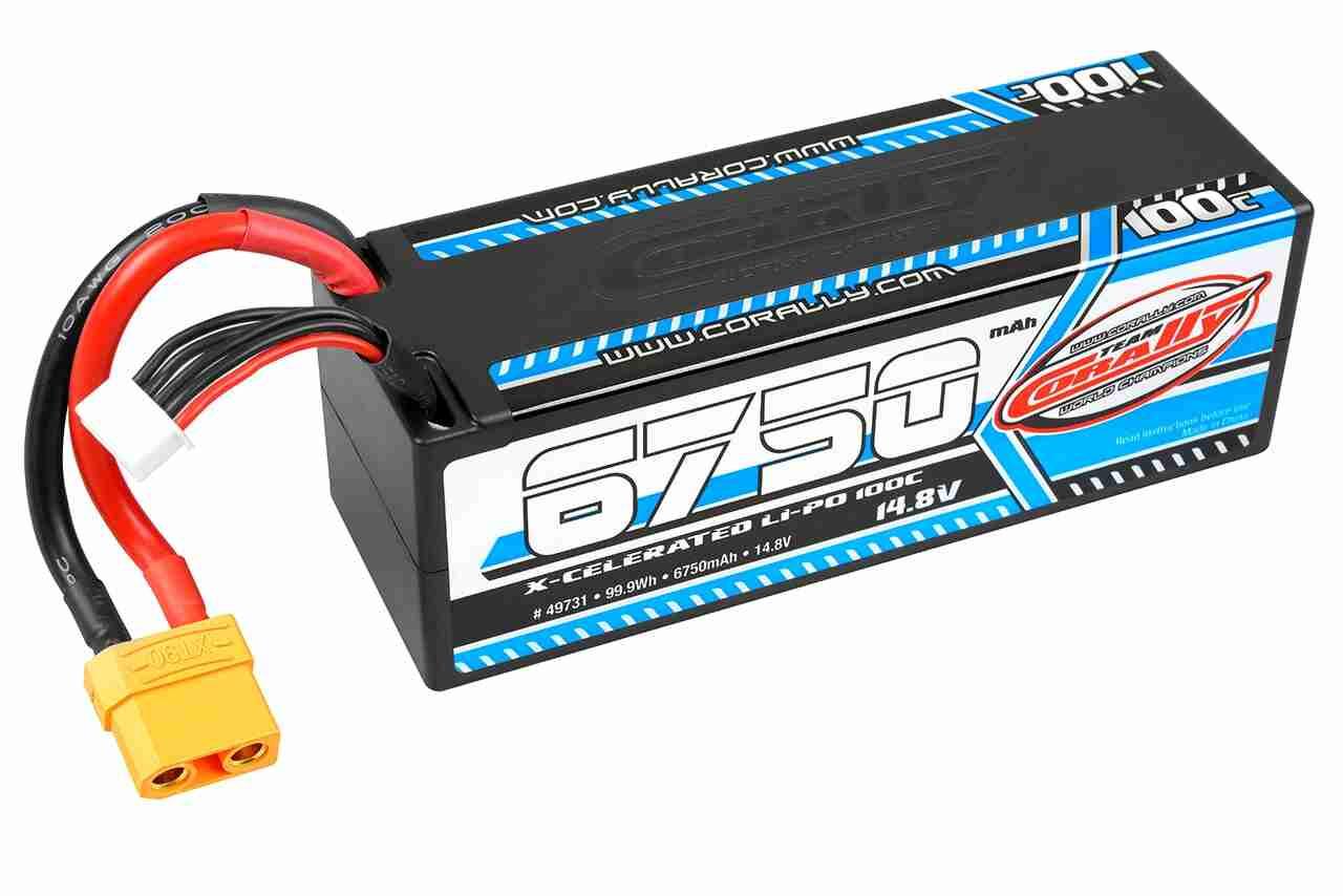 Corally X-Celerated 100C LiPo Battery 6750 mAh 14.8V Stick 4S Hard Wire XT90 Corally X-Celerated 100C LiPo Battery 6750 mAh 14.8V Stick 4S Hard Wire XT90