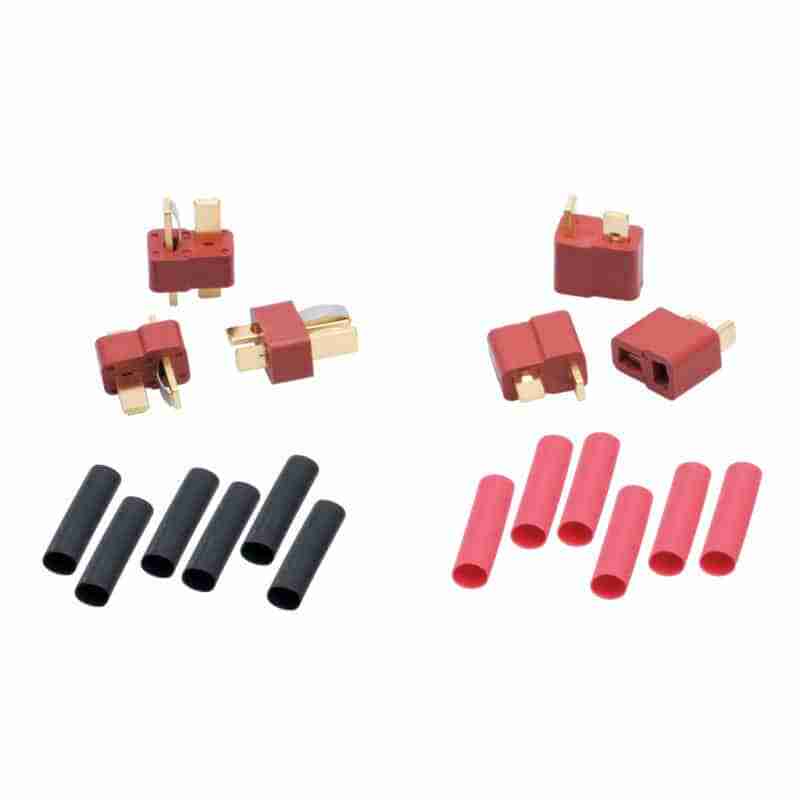 US-Style-SpeedoBattery-Connectors-3M-3F LRP US-style speedo/battery connectors incl. heatshrink