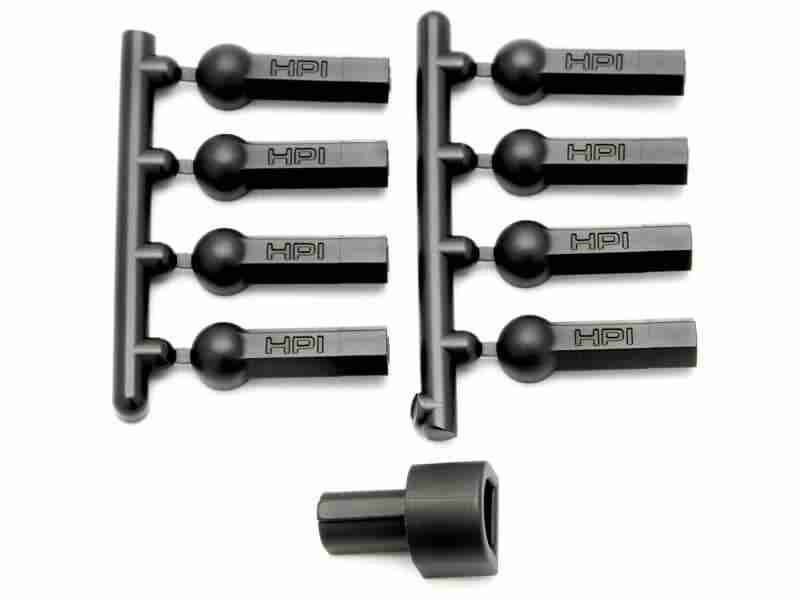 a302_a302_02p_800_600 HPI A302 Heavy Duty Ball Cup 4.3 X 18mm (8Pcs)