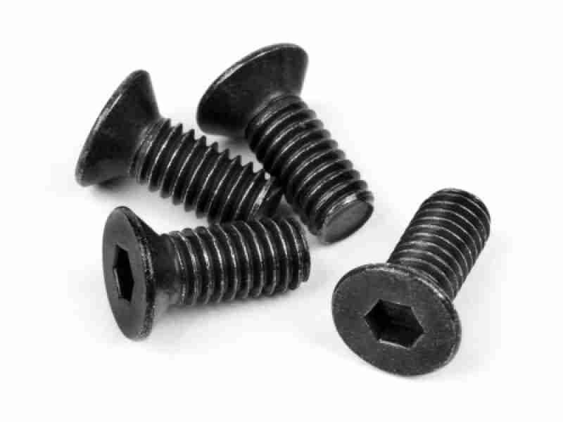z307_z307_01_800_600 HPI Z307 Flat Head Screw M4X10mm (Hex Socket/Thin Type/4Pc)