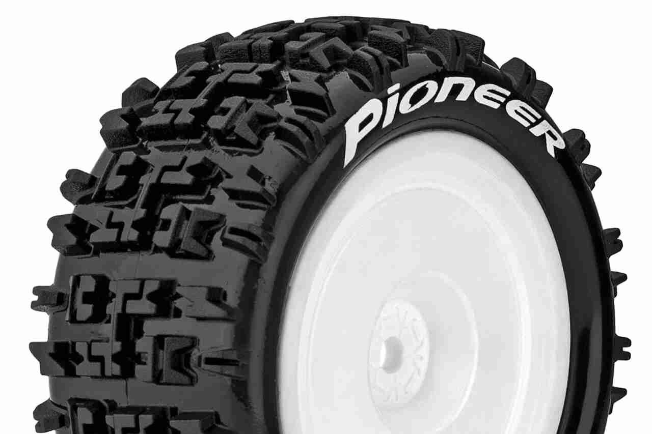 Louise RC E-PIONEER 1/10 Buggy Tire Set Soft White Wheels Louise RC E-PIONEER 1/10 Buggy Tire Set Soft White Wheels