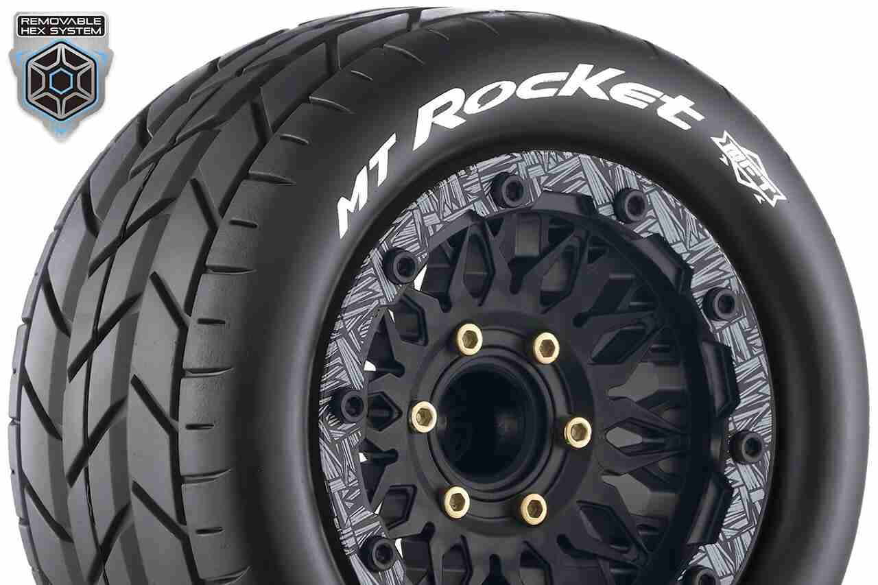 Louise RC MFT MT-ROCKET 1/10 Monster Truck Tire Set Sport Black Louise RC MFT MT-ROCKET 1/10 Monster Truck Tire Set Sport Black