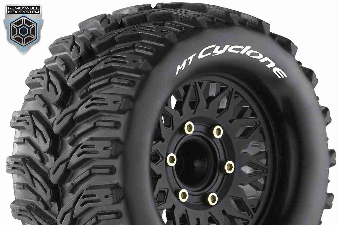 Louise RC MT-CYCLONE 1/10 Monster Truck Tire Set Sport Removable HEX 12 Narrow Louise RC MT-CYCLONE 1/10 Monster Truck Tire Set Sport Removable HEX 12 Narrow