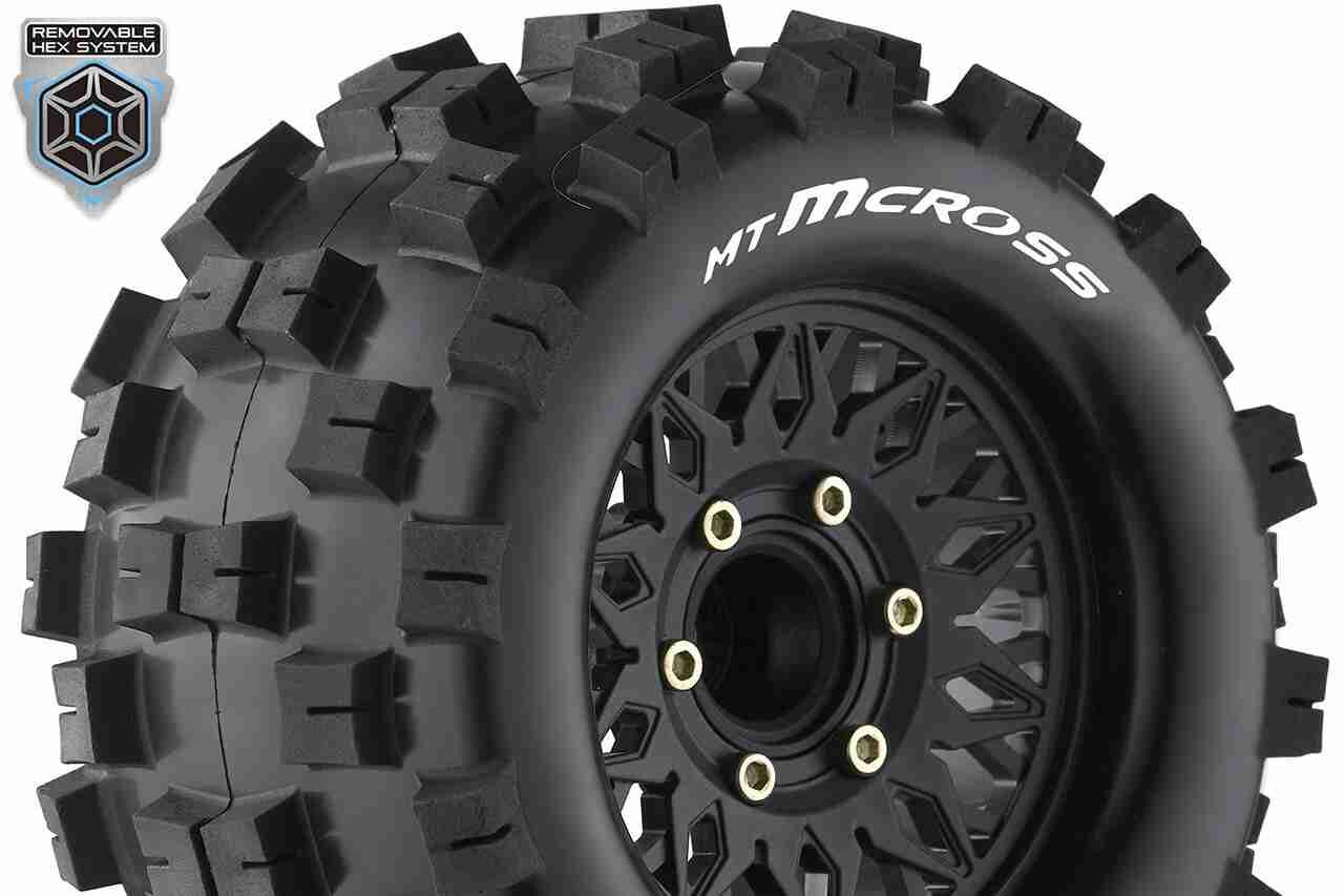 Louise RC MT-MCROSS 1/10 Monster Truck Tire Set Sport Black Louise RC MT-MCROSS 1/10 Monster Truck Tire Set Sport Black