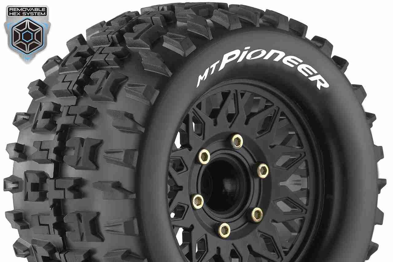 Louise RC MT-PIONEER 1/10 Monster Truck Tire Set Sport Removable HEX 12 Narrow Louise RC MT-PIONEER 1/10 Monster Truck Tire Set Sport Removable HEX 12 Narrow