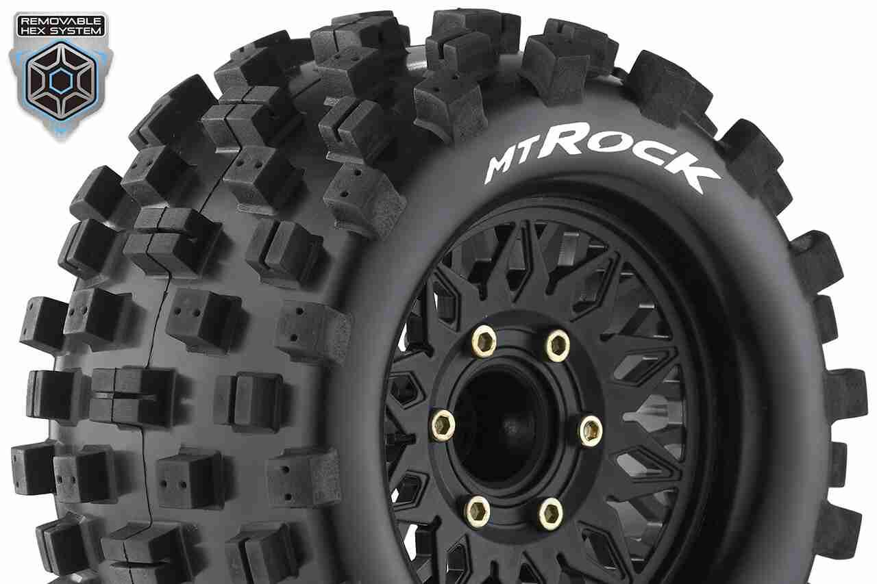 Louise RC MT-ROCK 1/10 Monster Truck Tire Set Sport Black Louise RC MT-ROCK 1/10 Monster Truck Tire Set Sport Black