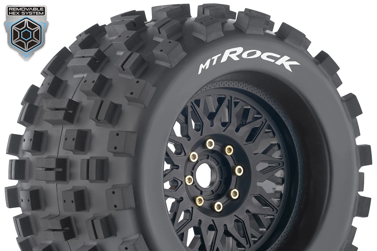 Louise RC MT-ROCK 1/8 Monster Truck Tire Set Sport Black Louise RC MT-ROCK 1/8 Monster Truck Tire Set Sport Black
