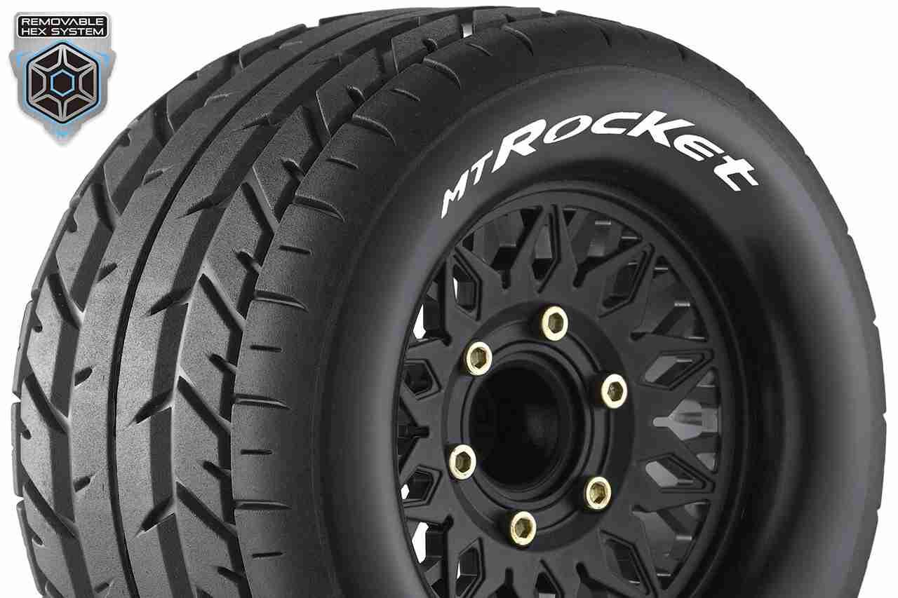 Louise RC MT-ROCKET 1/10 Monster Truck Tire Set Sport Removable HEX 12 Narrow Louise RC MT-ROCKET 1/10 Monster Truck Tire Set Sport Removable HEX 12 Narrow