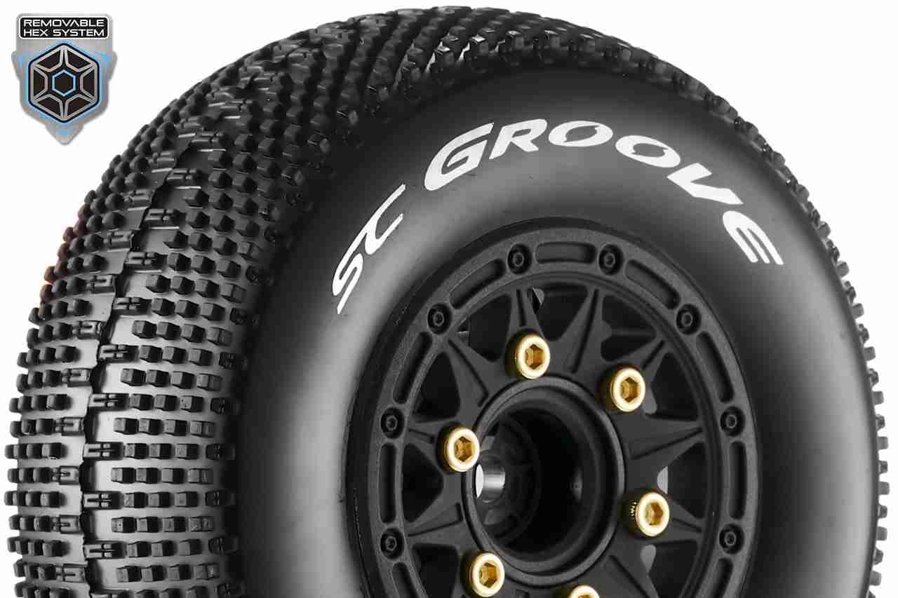 Louise RC SC-GROOVE 1/10 Short Course Tire Set Soft Removable 1/10 SC Hex - 12 Louise RC SC-GROOVE 1/10 Short Course Tire Set Soft Removable 1/10 SC Hex - 12