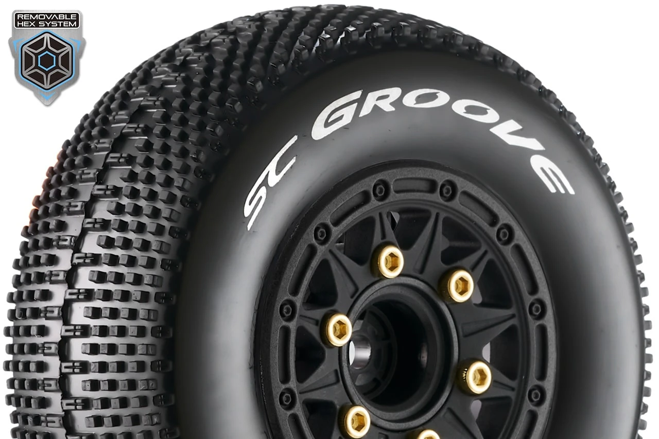 Louise RC SC-GROOVE 1/10 Short Course Tire Set Soft Removable 1/10 SC Hex - 12 Louise RC SC-GROOVE 1/10 Short Course Tire Set Soft Removable 1/10 SC Hex - 12
