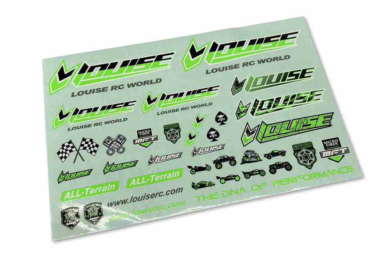 Louise RC - Sticker Sheet Neon Green Louise RC - Sticker Sheet Neon Green
