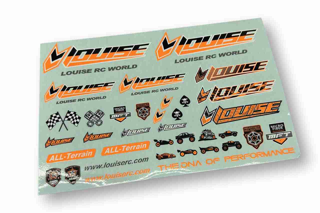 Louise RC - Sticker Sheet Neon Orange Louise RC - Sticker Sheet Neon Orange