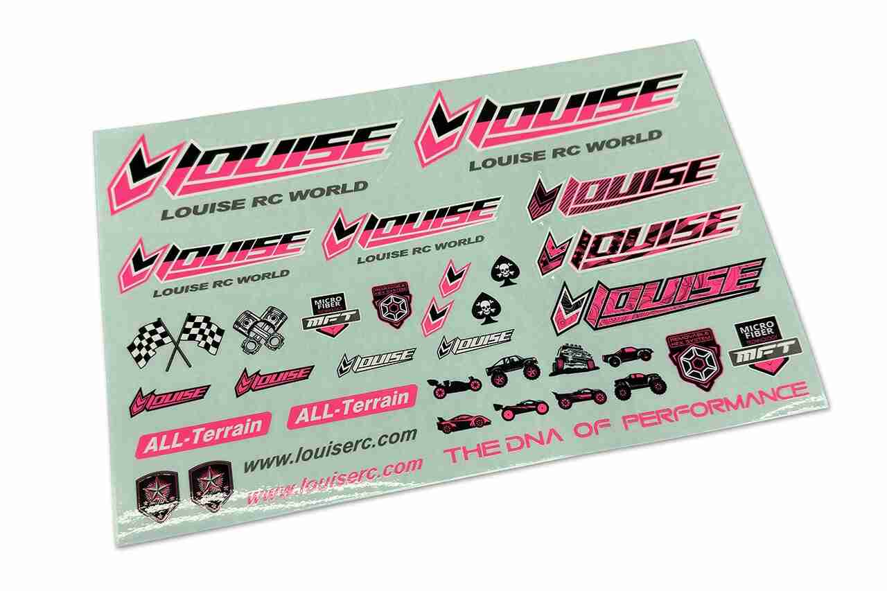 Louise RC - Sticker Sheet Neon Pink Louise RC - Sticker Sheet Neon Pink
